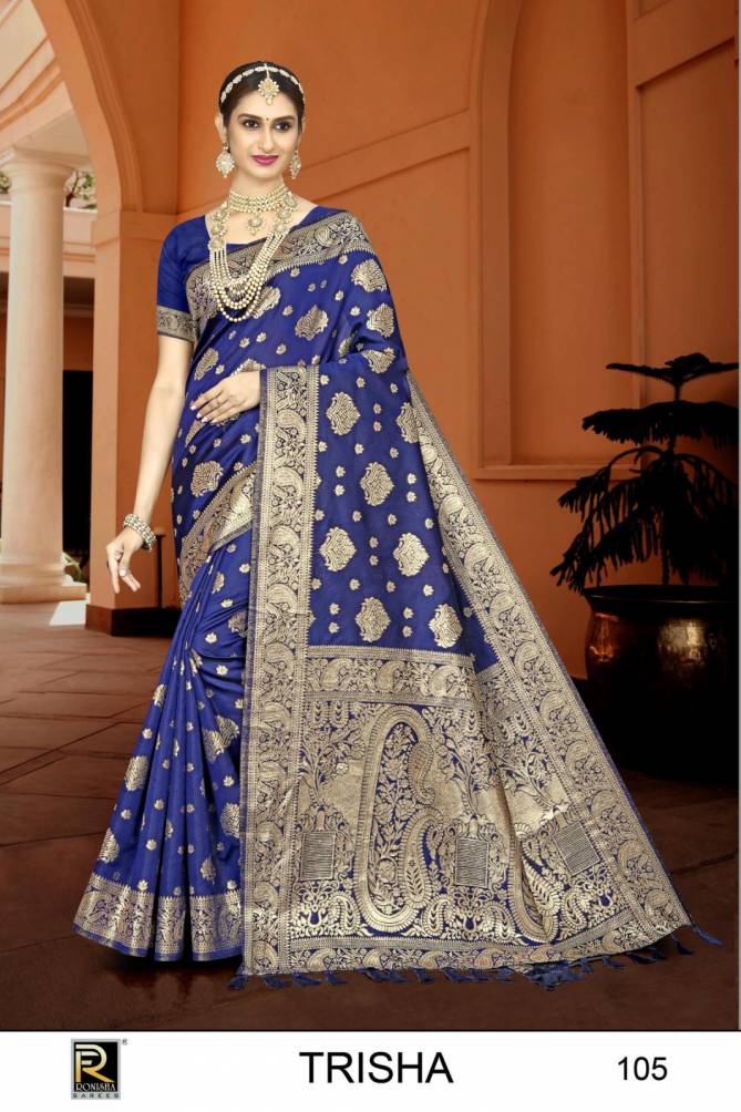 Trisha By Ronisha Designer Banarasi Silk Sarees Wholesale Clothing Suppliers In India

